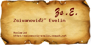 Zsivanović Evelin névjegykártya