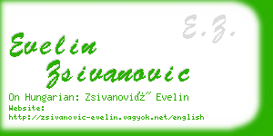 evelin zsivanovic business card